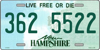 NH license plate 3625522