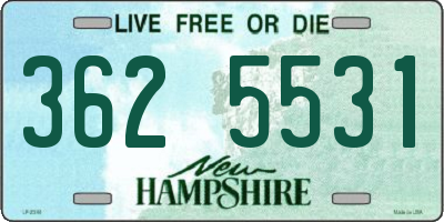 NH license plate 3625531