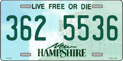 NH license plate 3625536