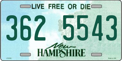 NH license plate 3625543