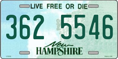 NH license plate 3625546