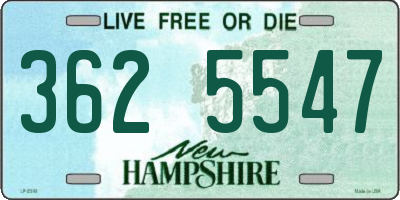 NH license plate 3625547