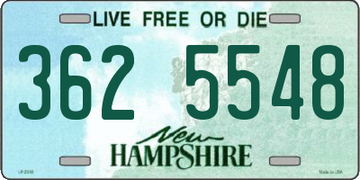 NH license plate 3625548