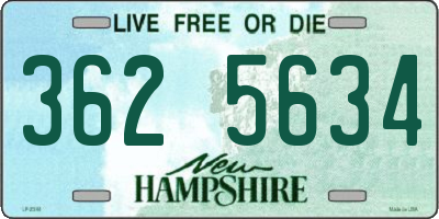 NH license plate 3625634