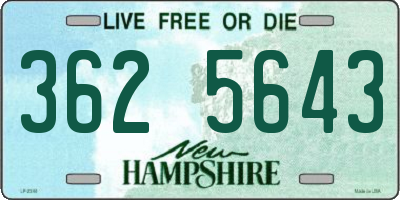 NH license plate 3625643