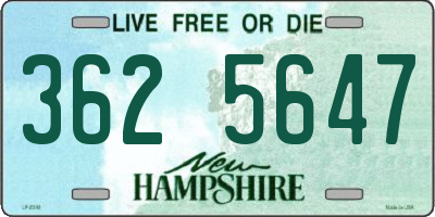 NH license plate 3625647