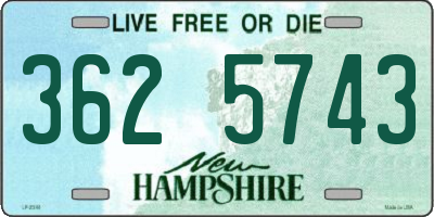 NH license plate 3625743