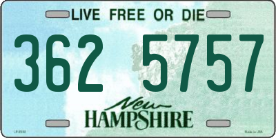 NH license plate 3625757
