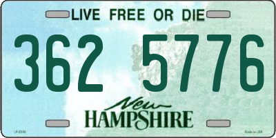 NH license plate 3625776