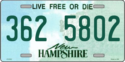 NH license plate 3625802