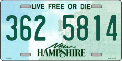 NH license plate 3625814
