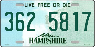 NH license plate 3625817