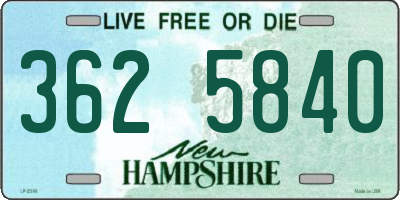NH license plate 3625840