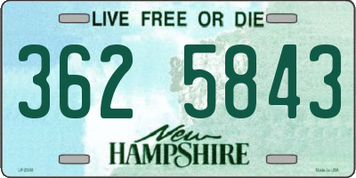 NH license plate 3625843