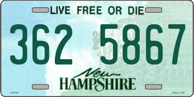 NH license plate 3625867