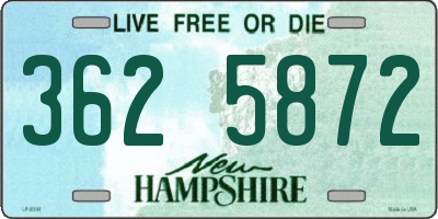 NH license plate 3625872