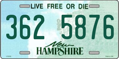 NH license plate 3625876