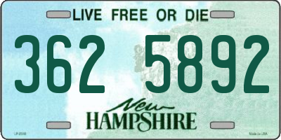 NH license plate 3625892