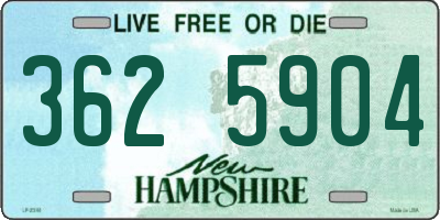 NH license plate 3625904