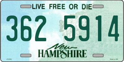 NH license plate 3625914