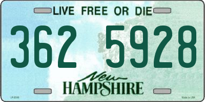 NH license plate 3625928