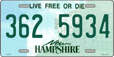 NH license plate 3625934