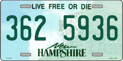 NH license plate 3625936