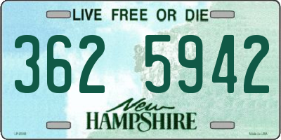 NH license plate 3625942