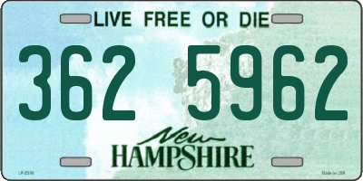 NH license plate 3625962