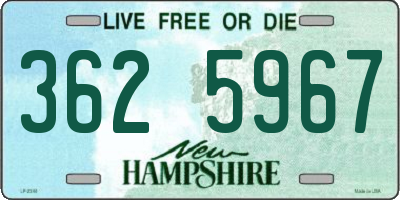 NH license plate 3625967