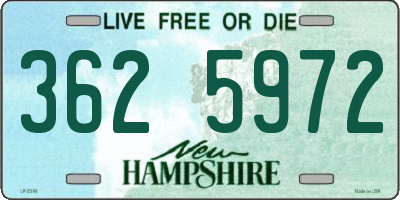 NH license plate 3625972