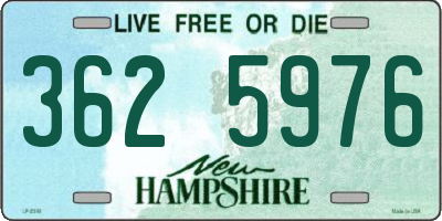 NH license plate 3625976
