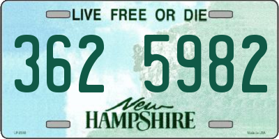 NH license plate 3625982