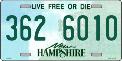 NH license plate 3626010