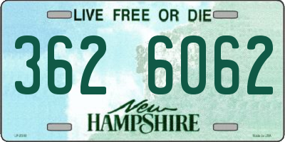 NH license plate 3626062