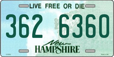 NH license plate 3626360