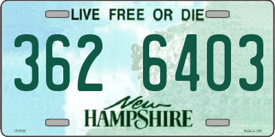 NH license plate 3626403