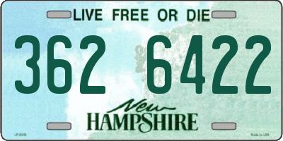 NH license plate 3626422