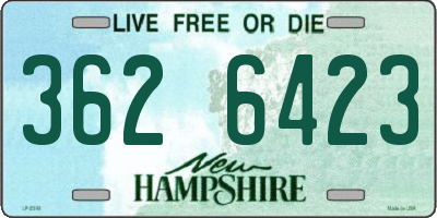NH license plate 3626423