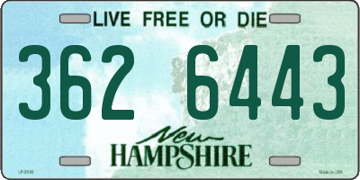 NH license plate 3626443