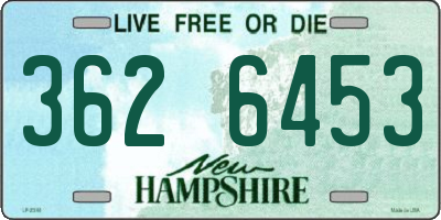 NH license plate 3626453