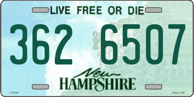 NH license plate 3626507