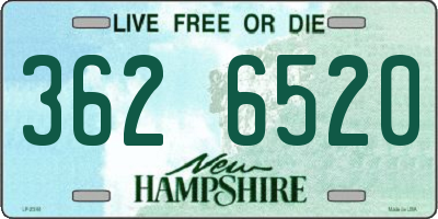 NH license plate 3626520