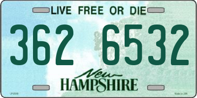 NH license plate 3626532
