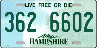 NH license plate 3626602