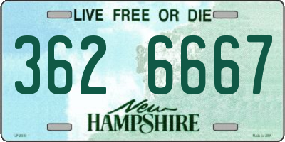 NH license plate 3626667
