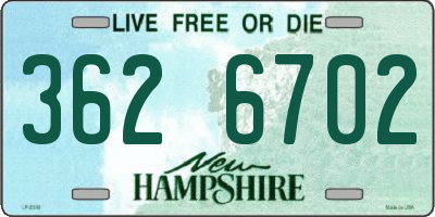 NH license plate 3626702