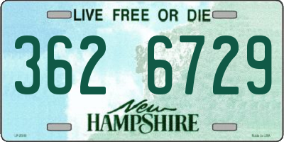 NH license plate 3626729