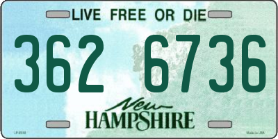 NH license plate 3626736