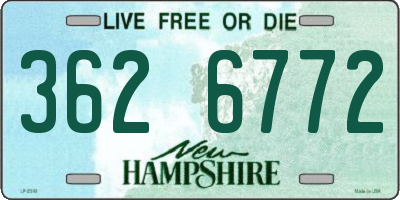 NH license plate 3626772